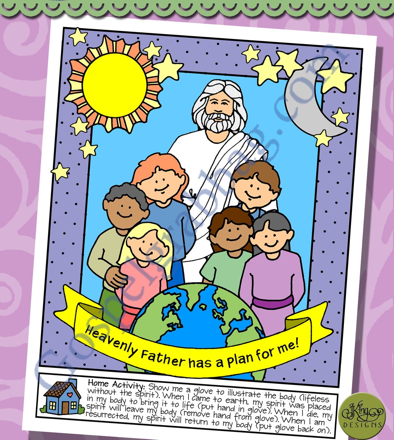 Heavenly Father Has a Plan for Me poster or coloring page