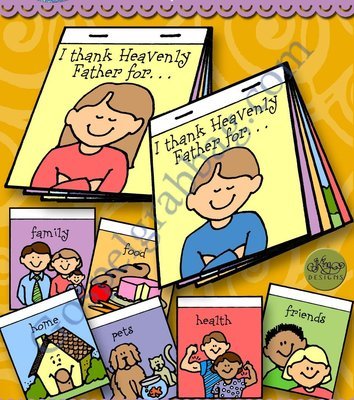 I Thank Heavenly Father many thanks mini-book (Lesson 3)