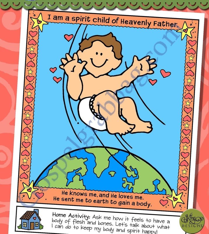 I Am a Spirit Child of Heavenly Father poster or coloring page