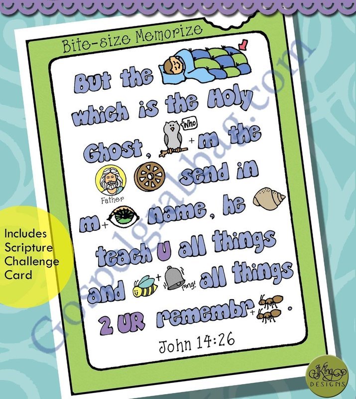 Holy Ghost Will Guide and Teach Me - John 14:26 rebus