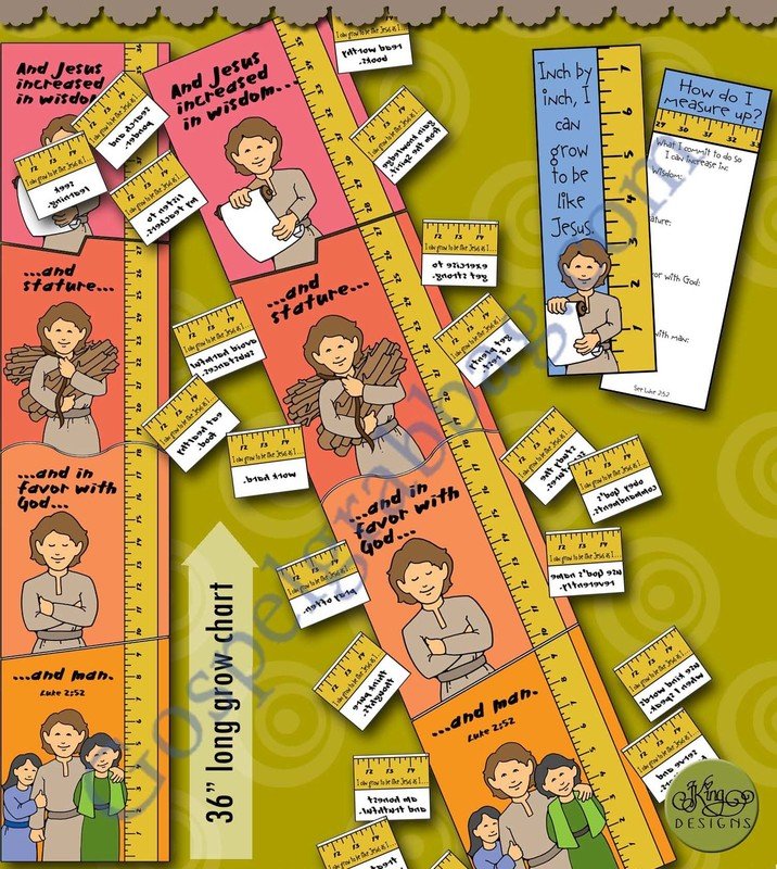 I Can Grow Like Jesus - Inch-by-inch growth chart