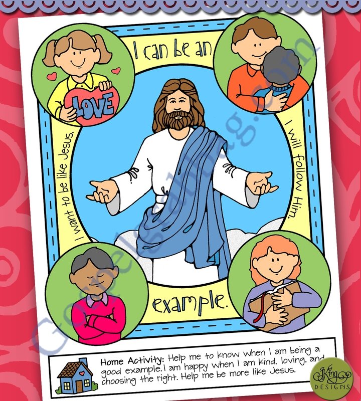 I Can Be an Example poster or coloring page (Lesson 19)