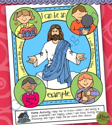 I Can Be an Example poster or coloring page (Lesson 19)