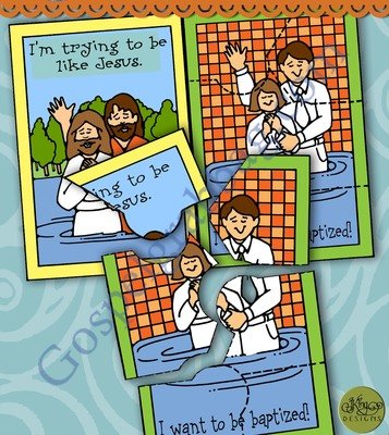 Baptized Like Jesus two-sided puzzle (baptism)