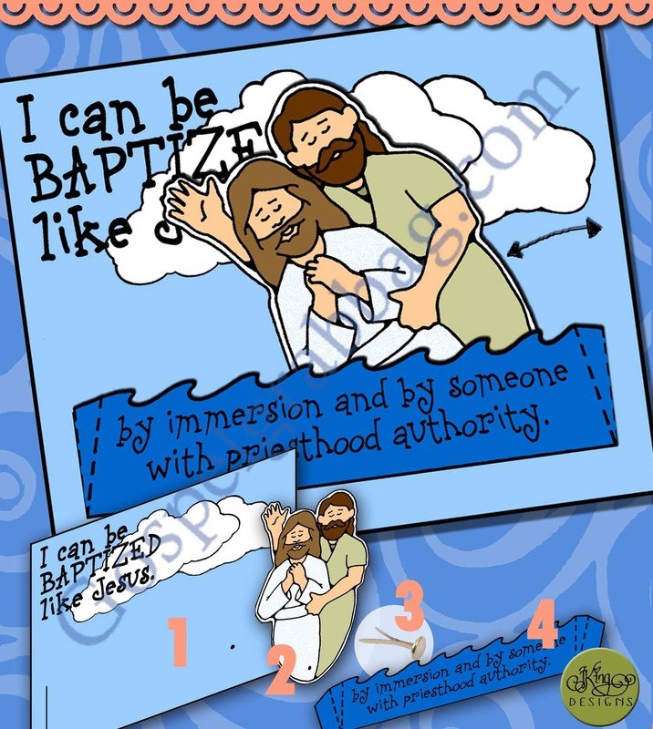 Baptized like Jesus 3-D movable scene (Baptism)