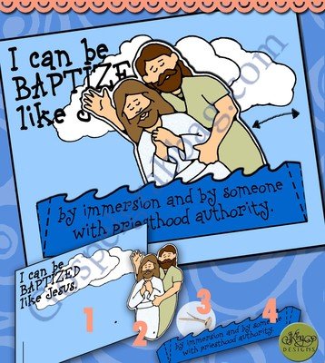 Baptized like Jesus 3-D movable scene (Baptism)