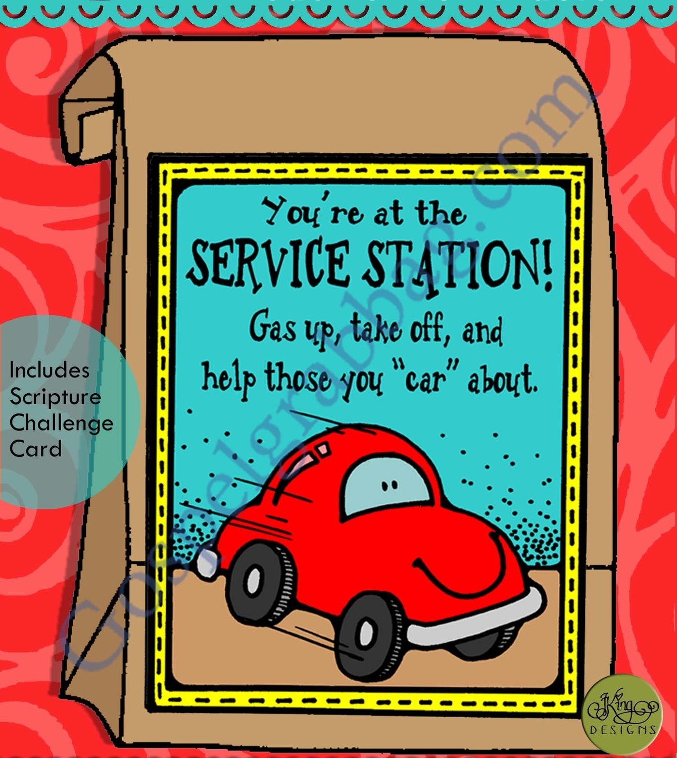 Service Station sack of reminders