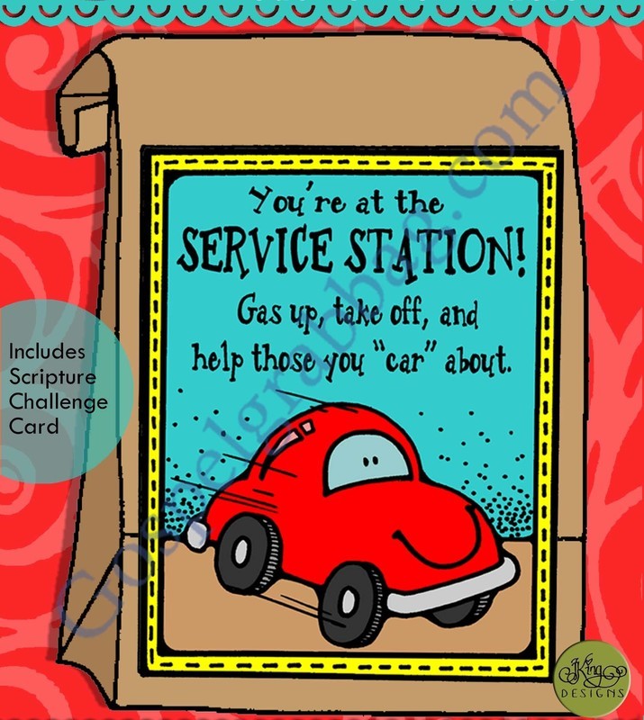 Service Station sack of reminders