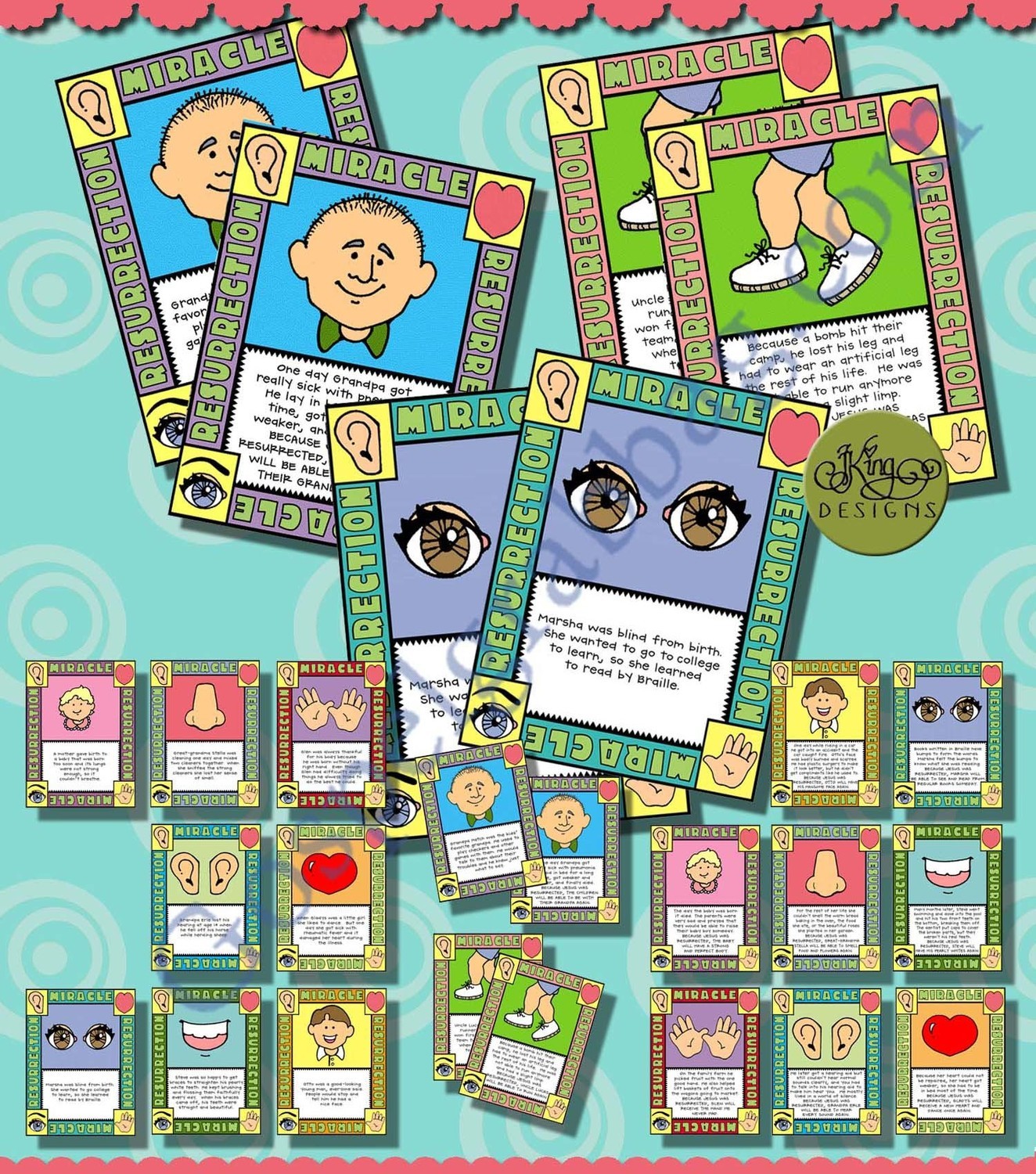 Resurrection Miracles match game - Easter