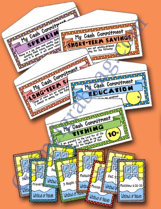 My Cash Commitment envelopes and scripture chase