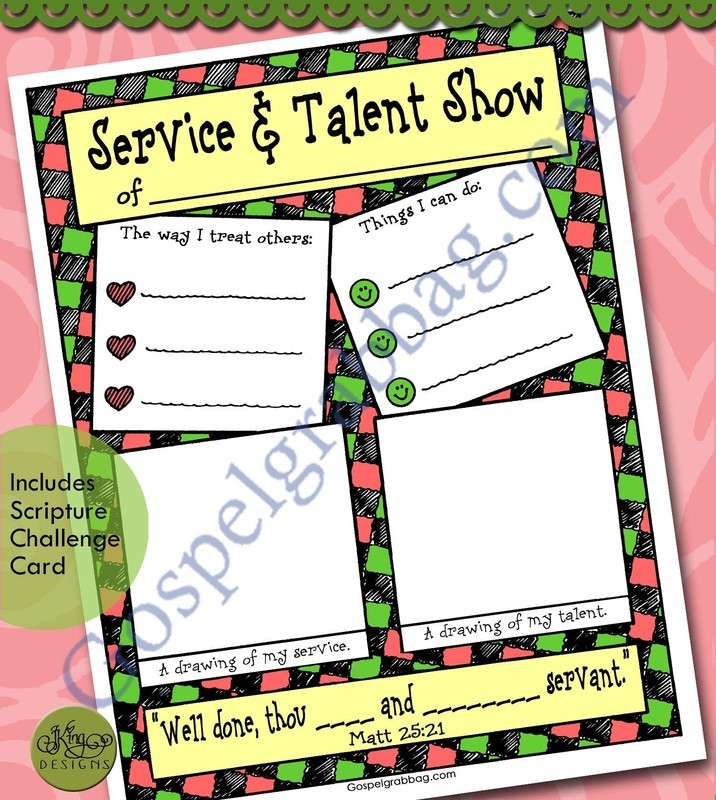Service &amp; Talent Show planner/journal