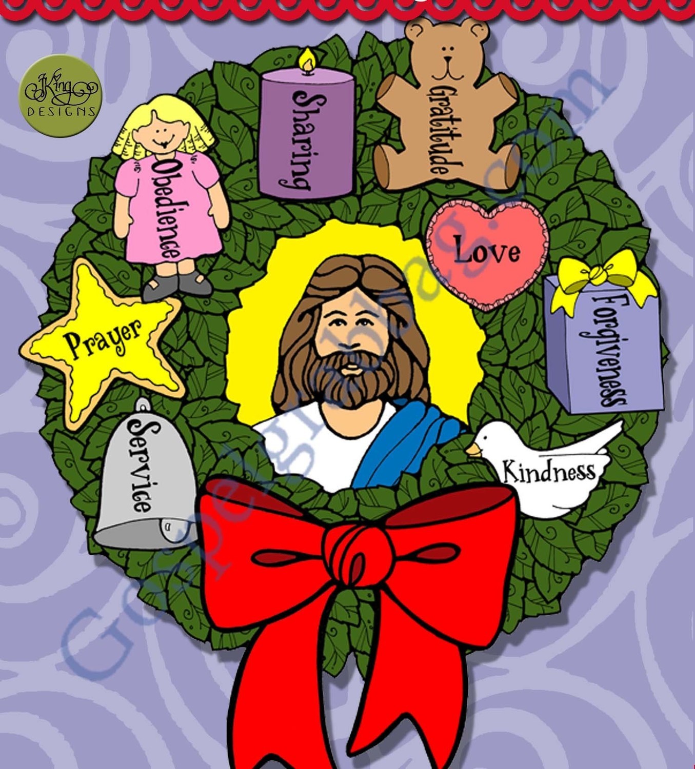 Teachings of Jesus Blessings Wreath