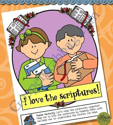 I love the scriptures! poster or color page (Lesson 23)