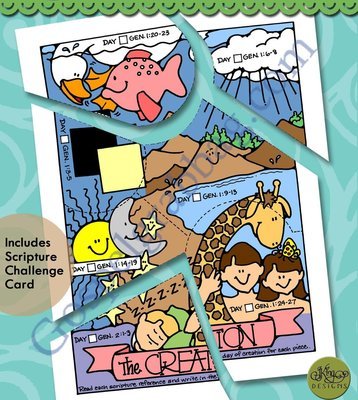 Days 1-7 Creation scripture puzzle