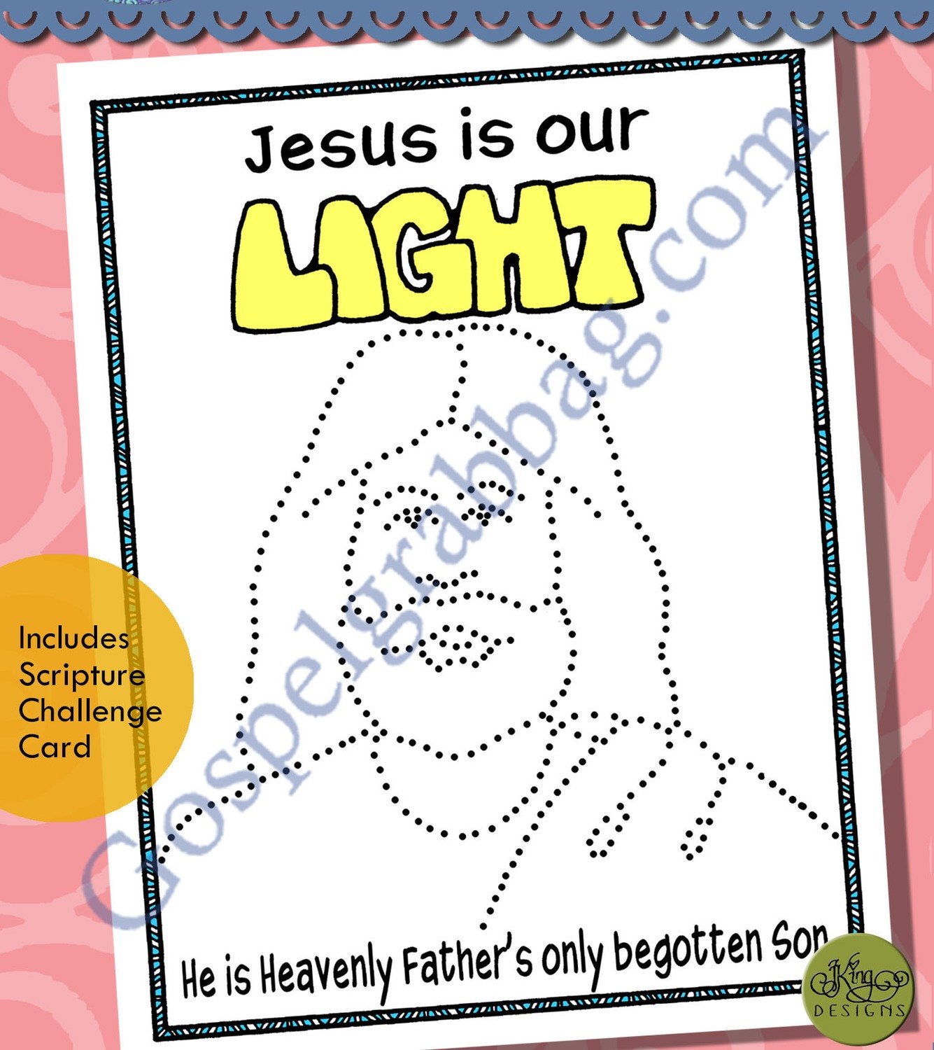 Jesus Is Our Light suncatcher