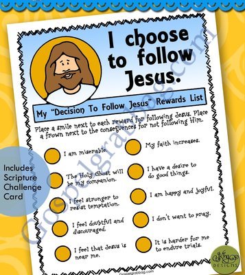 I Choose to Follow Jesus reward list