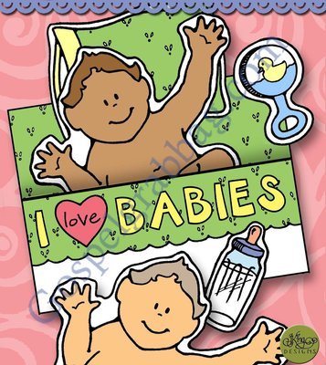 I Love Babies baby in a blanket (Lesson 5)