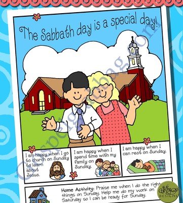 The Sabbath day is a special day! poster or coloring page