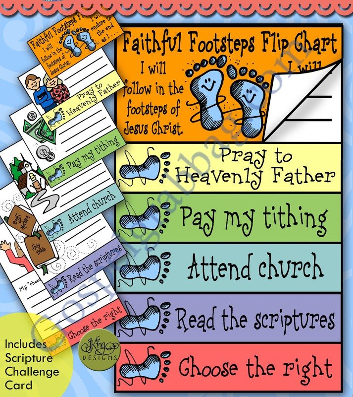 FOLLOW JESUS Faithful Footsteps GOALS flip-chart
