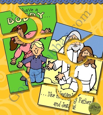 I Have a Body Like Heavenly Father and Jesus 2-sided puzzle (Lesson 9)