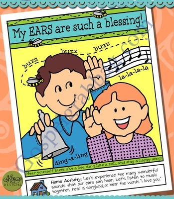 My EARS are a Blessing! poster or coloring page