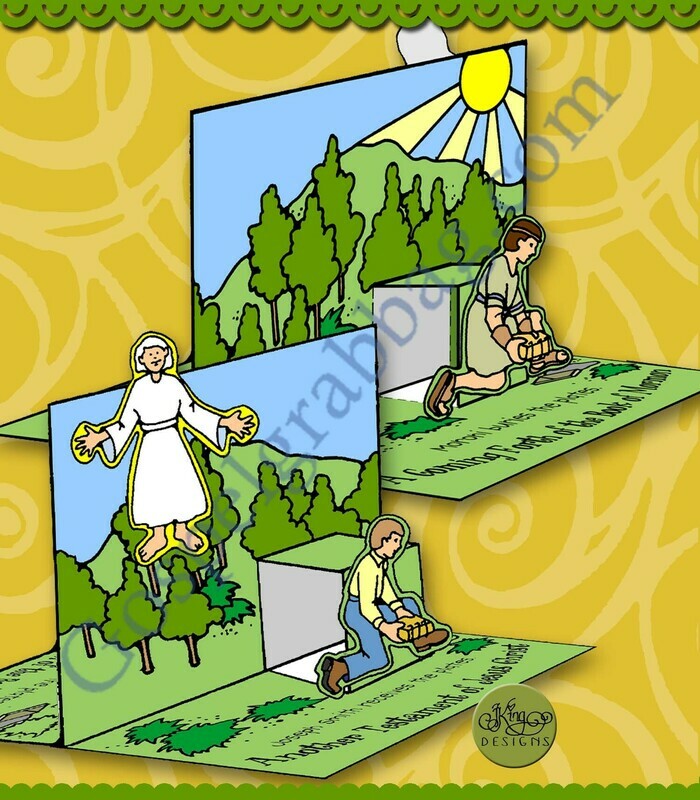 Moroni and Joseph Smith - Hill Cumorah pop-up scene