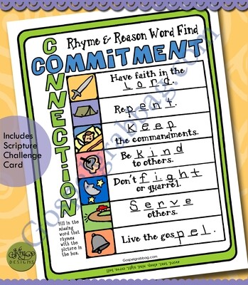 Commitment Rhyme and Reason word find