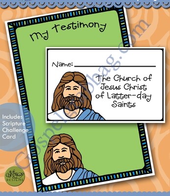 Testimony Page and Missionary Name Tag