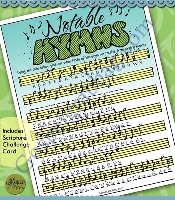 Notable Hymns secret code message puzzle