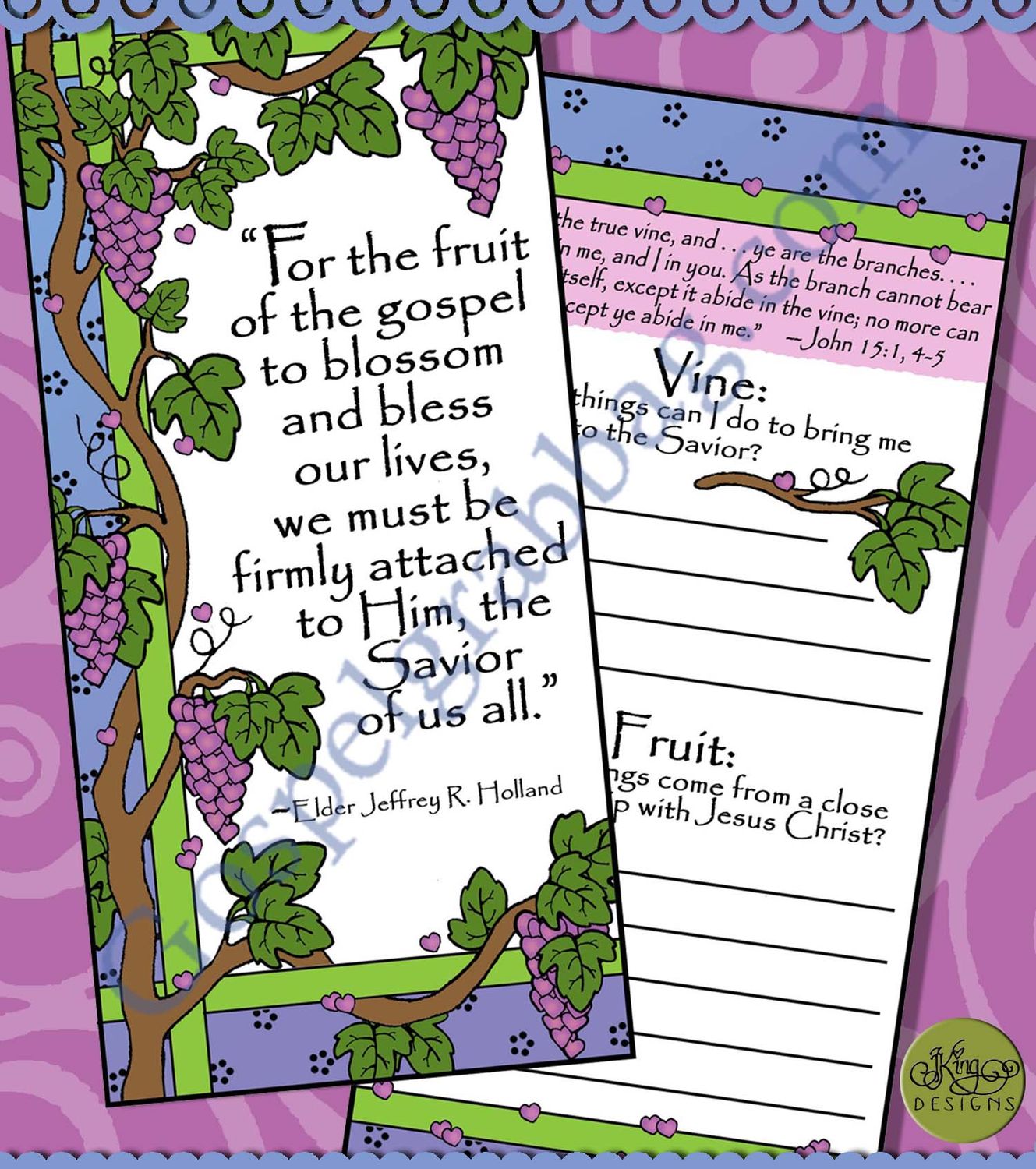 Fruit of the Gospel blessings bookmark
