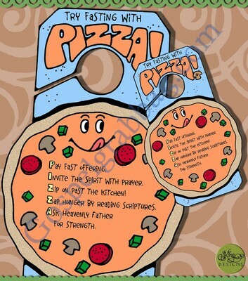 Try Fasting with Pizza doorknob fasting reminder