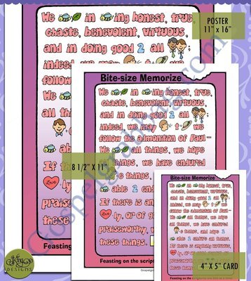 Scripture Poster: Articles of Faith 1:13 (Rebus)