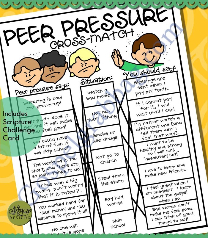 INFLUENCE Peer Pressure cross-match puzzle