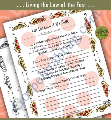 Youth Goal Planner "Live the Law of the Fast"
