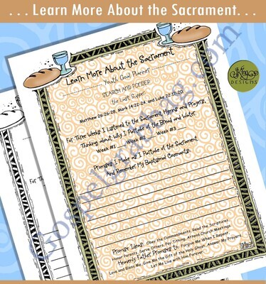 YOUTH GOAL PLANNER "Learn More about the Sacrament"