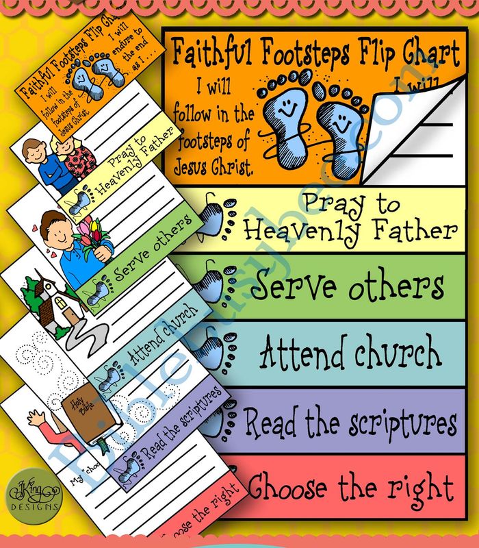FOLLOW JESUS Faithful Footsteps GOALS flip-chart