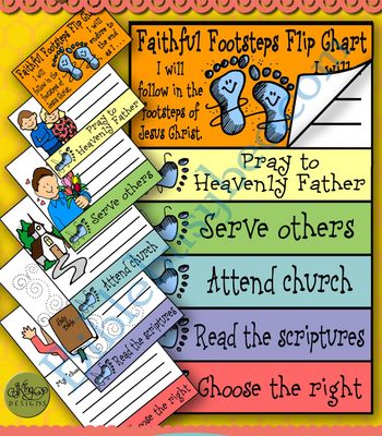 FOLLOW JESUS Faithful Footsteps GOALS flip-chart