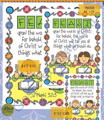 Scripture Poster: 2 Nephi 32:3 - Feast upon the words of Christ ...