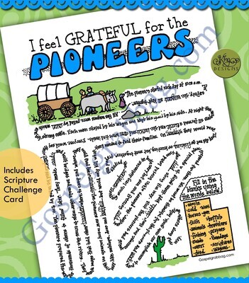 GRATITUDE: I Feel Grateful for Pioneers word-find puzzle