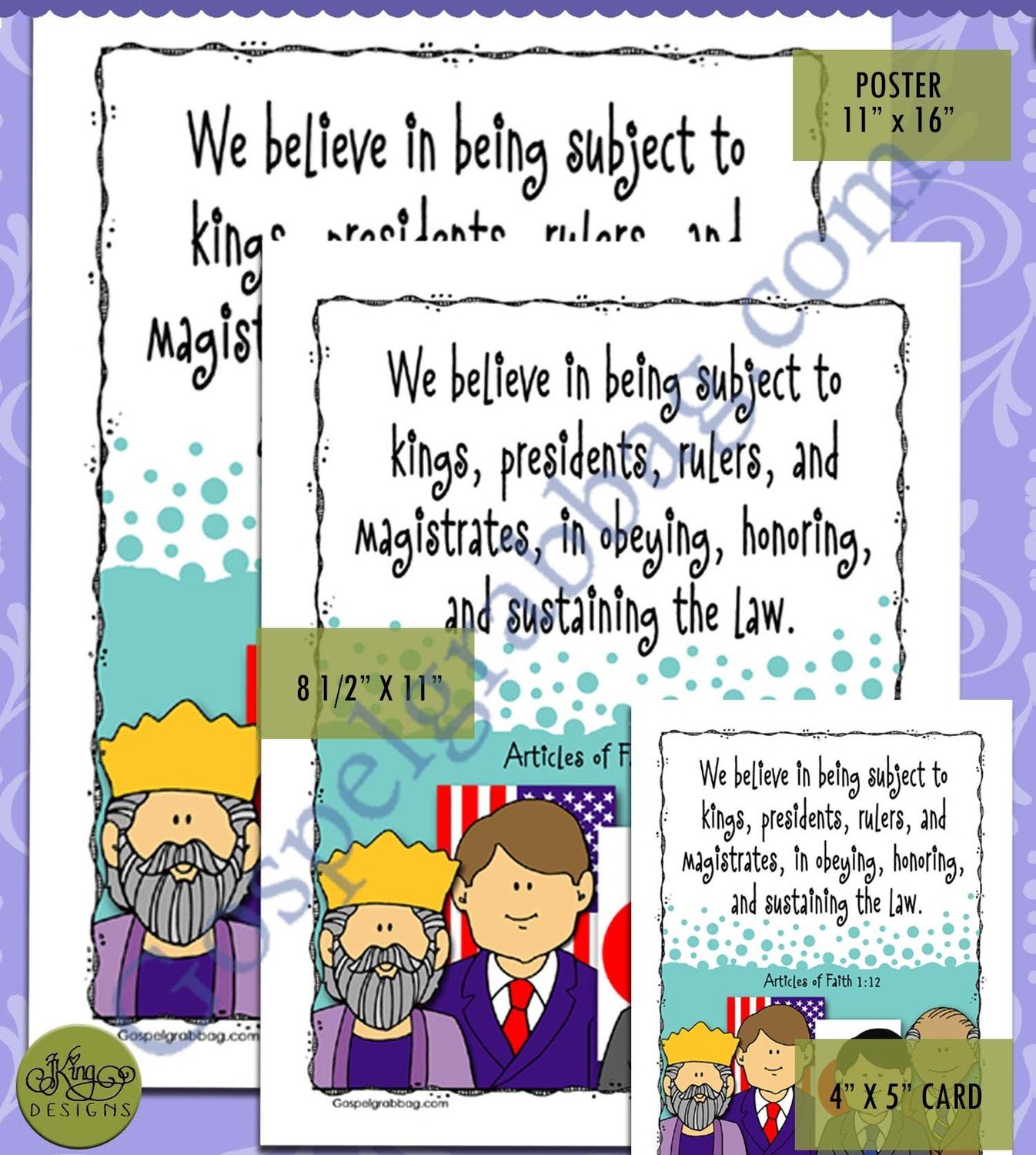 Scripture Poster: Articles of Faith 1:12 Scripture Poster: Articles of Faith 1:12