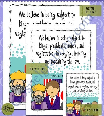 Scripture Poster: Articles of Faith 1:12