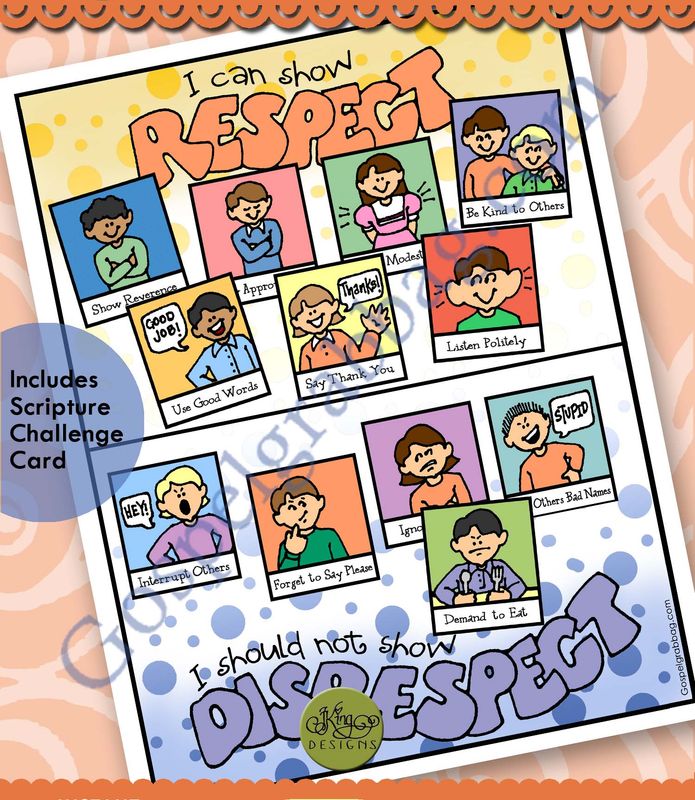 I can show respect - respect/disrespect choices poster