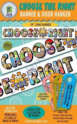 Choose the Right Banner 54" Long with Door Hanger handout
