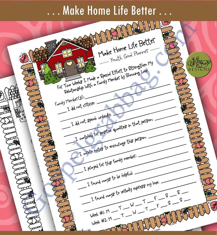 YOUTH GOAL PLANNER Make Home Life Better