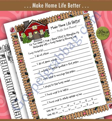 YOUTH GOAL PLANNER Make Home Life Better