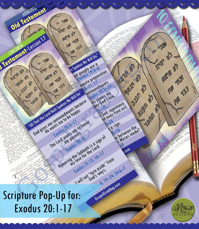 Scripture Pop-Up &amp; Bookmark: CFM “All That the Lord Hath Spoken We Will Do” Exodus 19-20; 24; 31-34