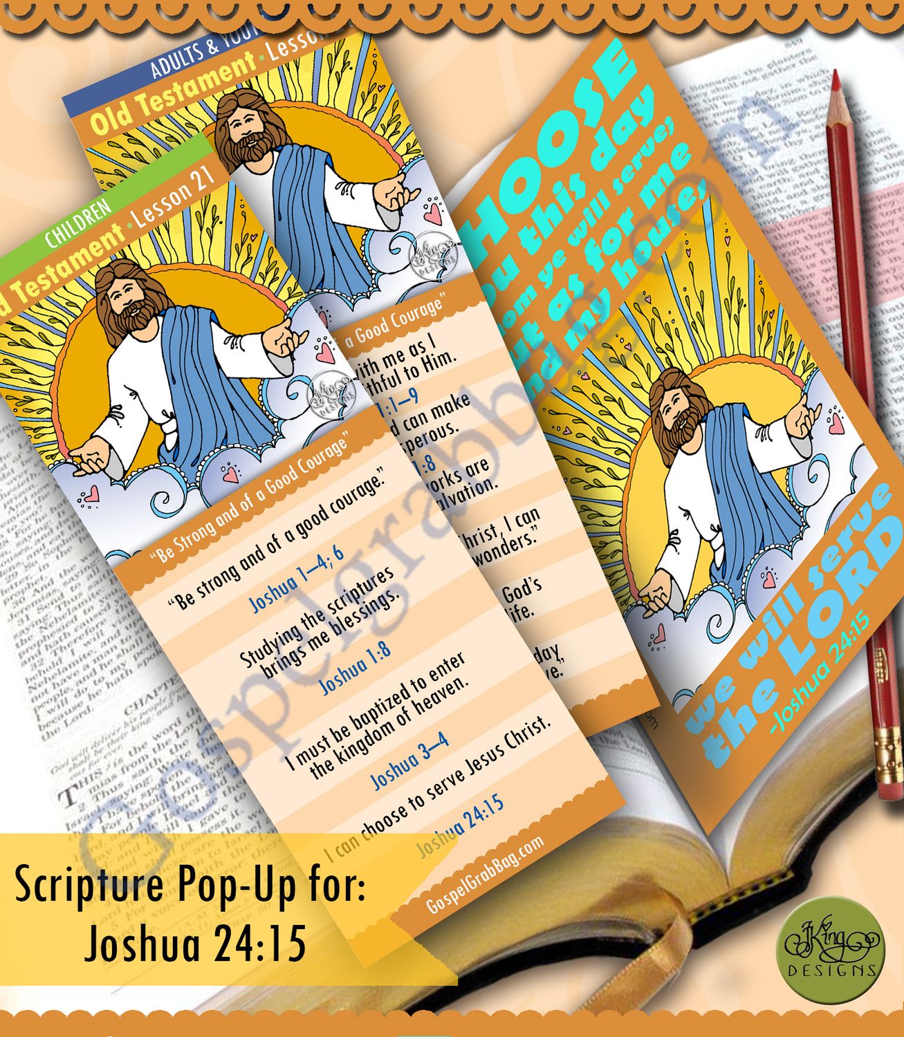 Scripture Pop-Up & Bookmark: CFM “Be Strong and of a Good Courage” Joshua Scripture Pop-Up & Bookmark: CFM “Be Strong and of a Good Courage” Joshua