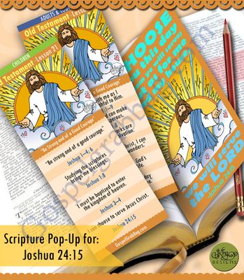 Scripture Pop-Up &amp; Bookmark: CFM “Be Strong and of a Good Courage” Joshua