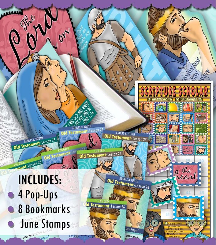 Scripture Scholar BUNDLE  for June OLD TESTAMENT (Ruth; 1 &amp; 2 Samuel; 1 Kings)