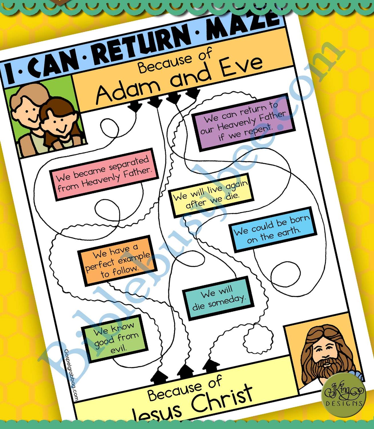 I CAN RETURN: Because of Adam & Eve & Jesus maze/puzzle